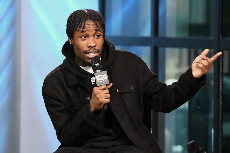 Shameik Moore's Middle-Part Braids