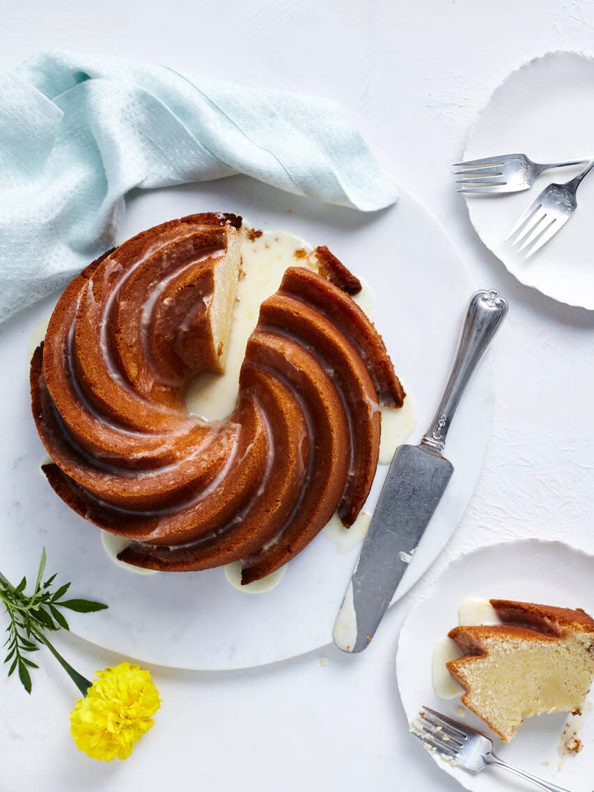 Elderflower Pound Cake with Lemon-Elderflower Glaze