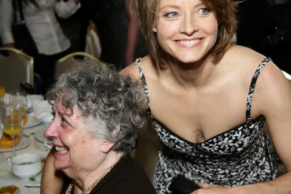 Jodie Foster y su madre Evelyn 