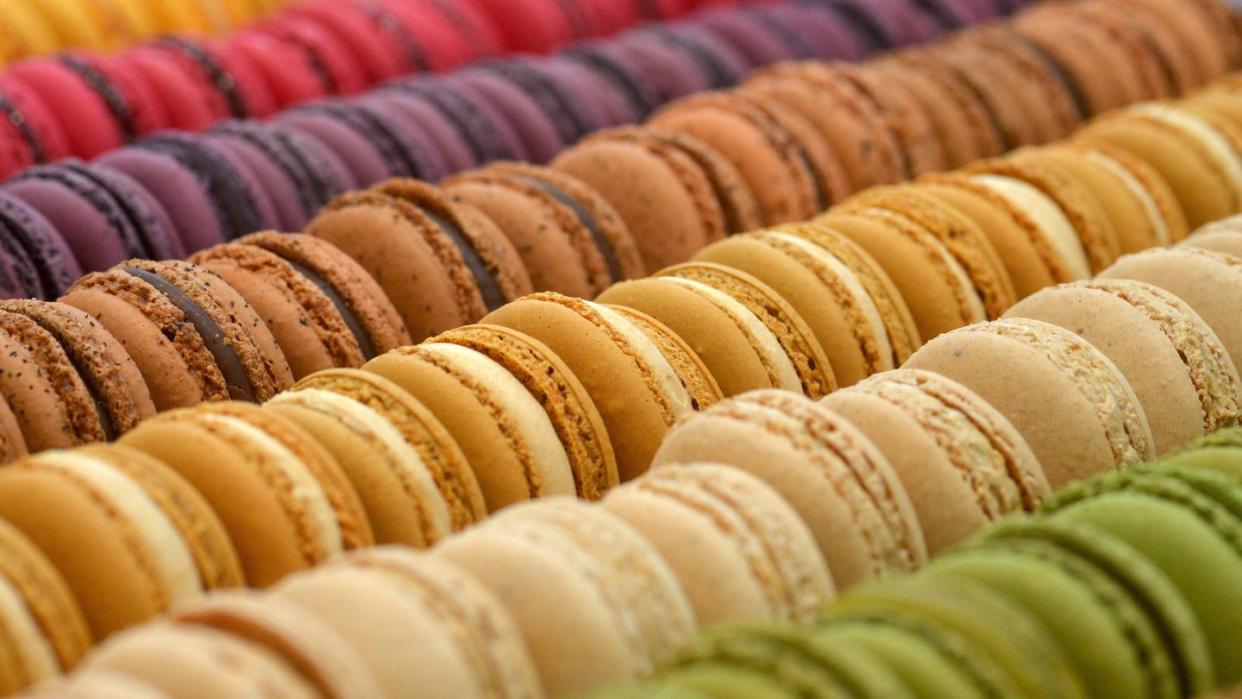 Macarons in verschiedenen Farben