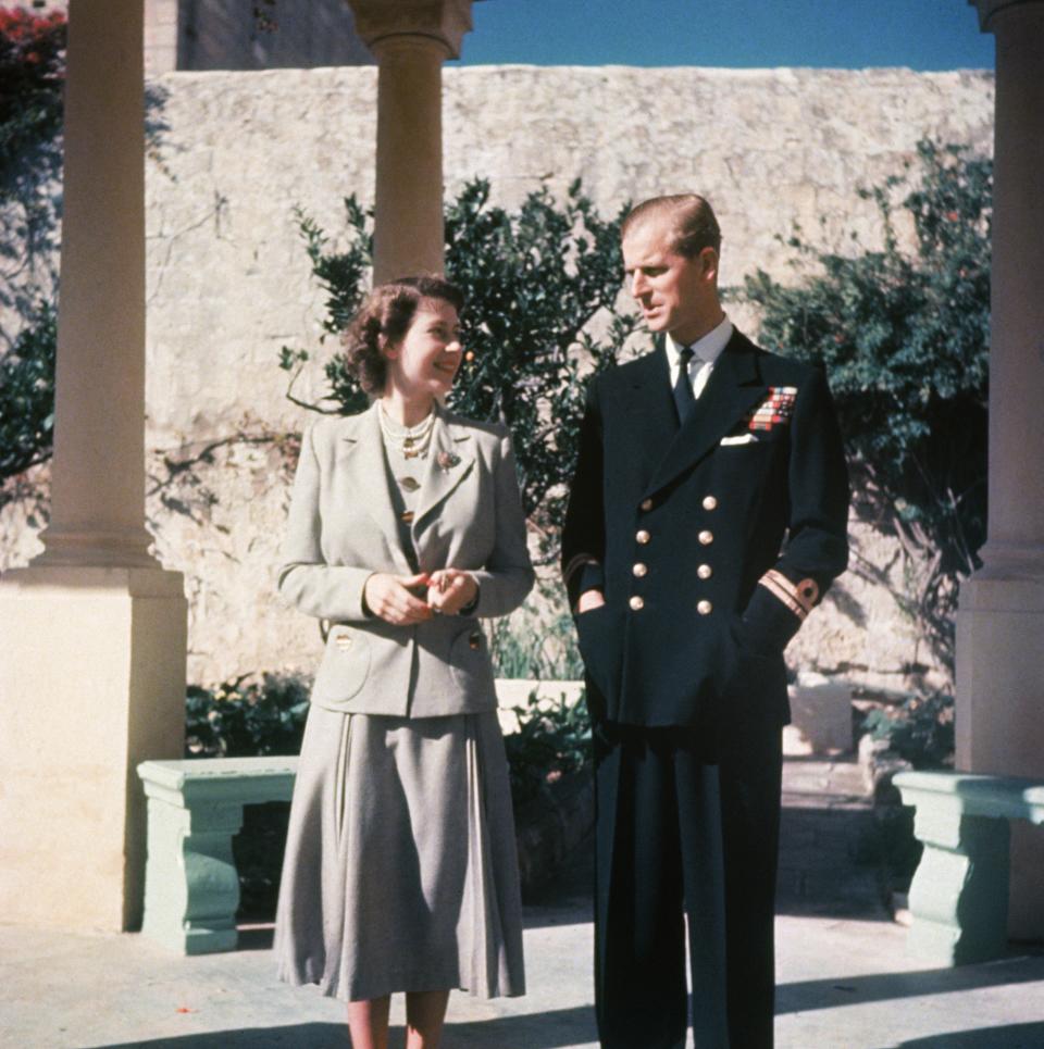 The Queen and Prince Philip on their honeymoon in Malta