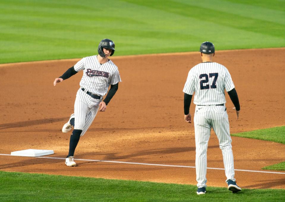 Somerset battered Erie pitching in the first two innings Tuesday to rout Erie 9-2 and force a decisive Game 3 of Eastern League Championship Series on Wednesday night.