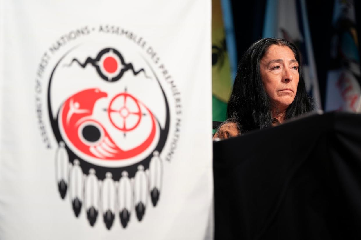 Joanna Bernard was appointed interim national chief at the Assembly of First Nations' annual general assembly in Halifax in July to lead the organization into a December election. (Darren Calabrese/The Canadian Press - image credit)