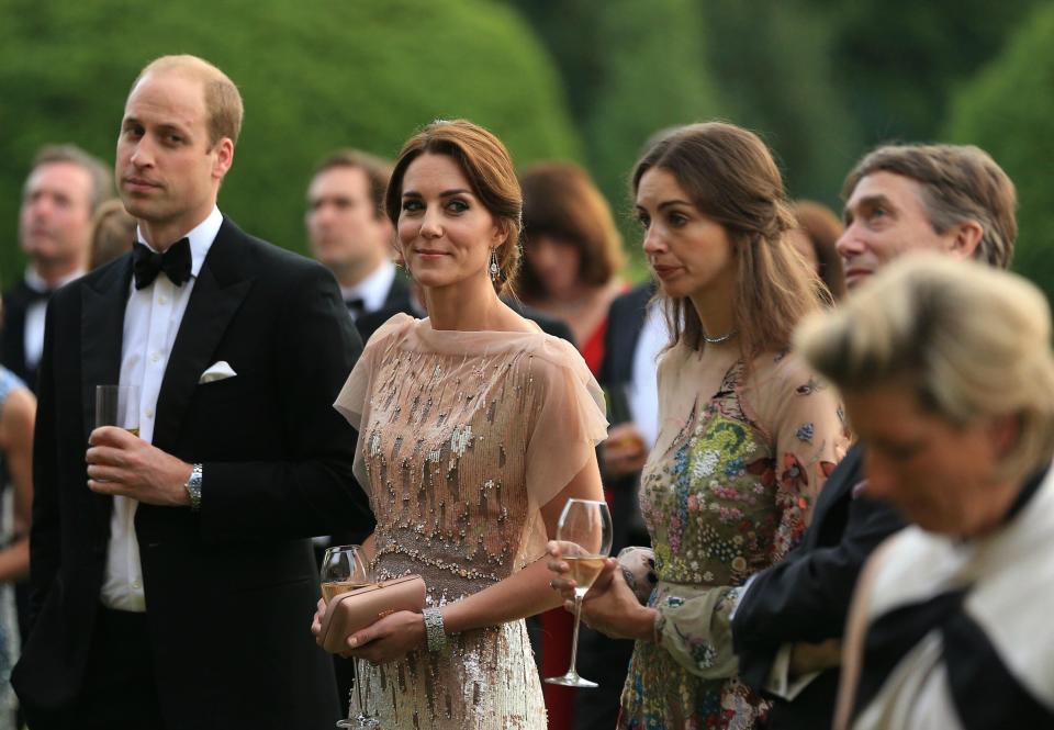 Rose and David Cholmondeley alongside Kate Middleton and Prince William