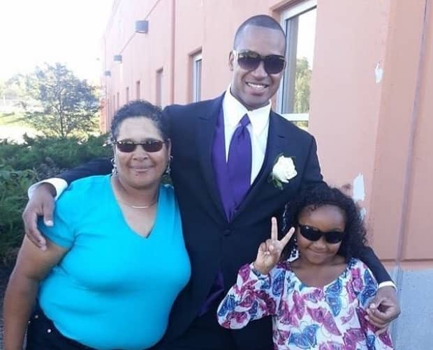 Lionel Desmond is seen with his mother, Brenda, and his daughter, Aaliyah.