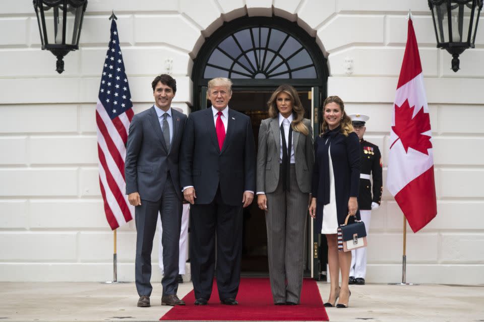 Things were cordial among the group. Photo: Getty Images