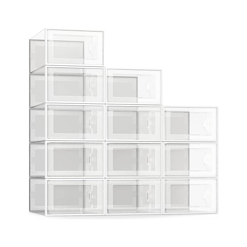 SEE SPRING Large Shoe Storage Boxes, 12-Pack