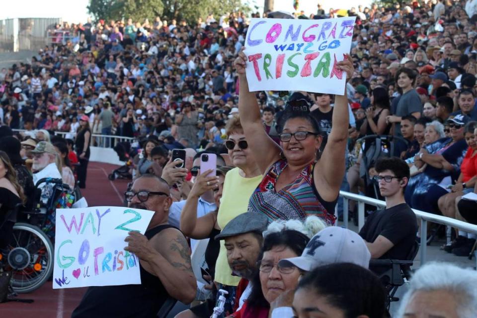 With a capacity of 13,000 people on the stands, approximately 11,000 people - families and friends – attended to watch their graduates earn an associate college degree. during the Fresno City College commencement on Friday, May 19 at Ratcliffe Stadium.