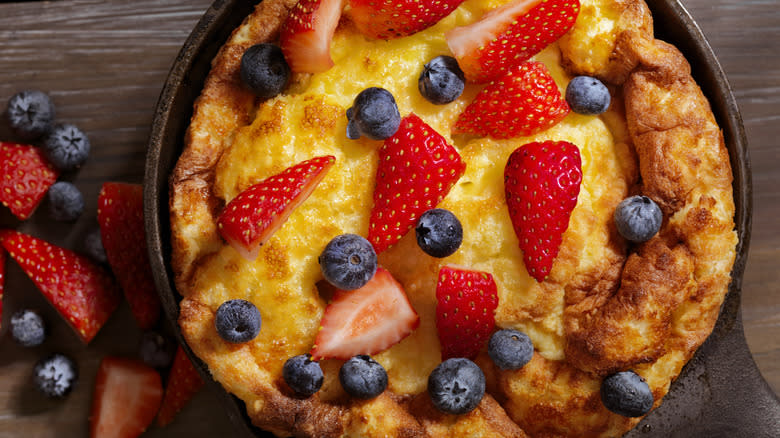 Dutch baby pancake with fruit