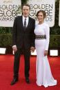 Actor Bryan Cranston and his wife Robin arrive at the 71st annual Golden Globe Awards in Beverly Hills, California January 12, 2014. REUTERS/Mario Anzuoni (UNITED STATES - Tags: ENTERTAINMENT) (GOLDENGLOBES-ARRIVALS)