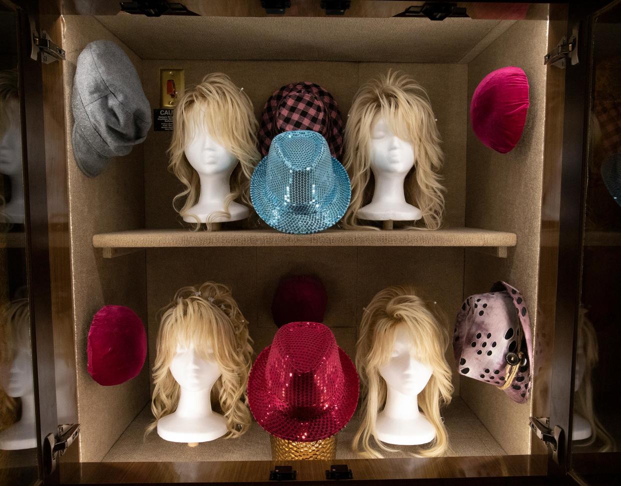 Parton's trademark wigs are on display for guests. (Curtis Hilbun / The Dollywood Company)