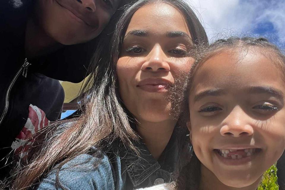 <p>Lauren London</p> Lauren London with her kids on Mother