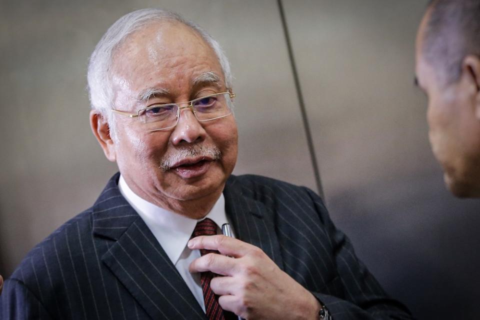 Former prime minister Datuk Seri Najib Razak is seen at the Kuala Lumpur High Court December 10, 2019. — Picture by Hari Anggara