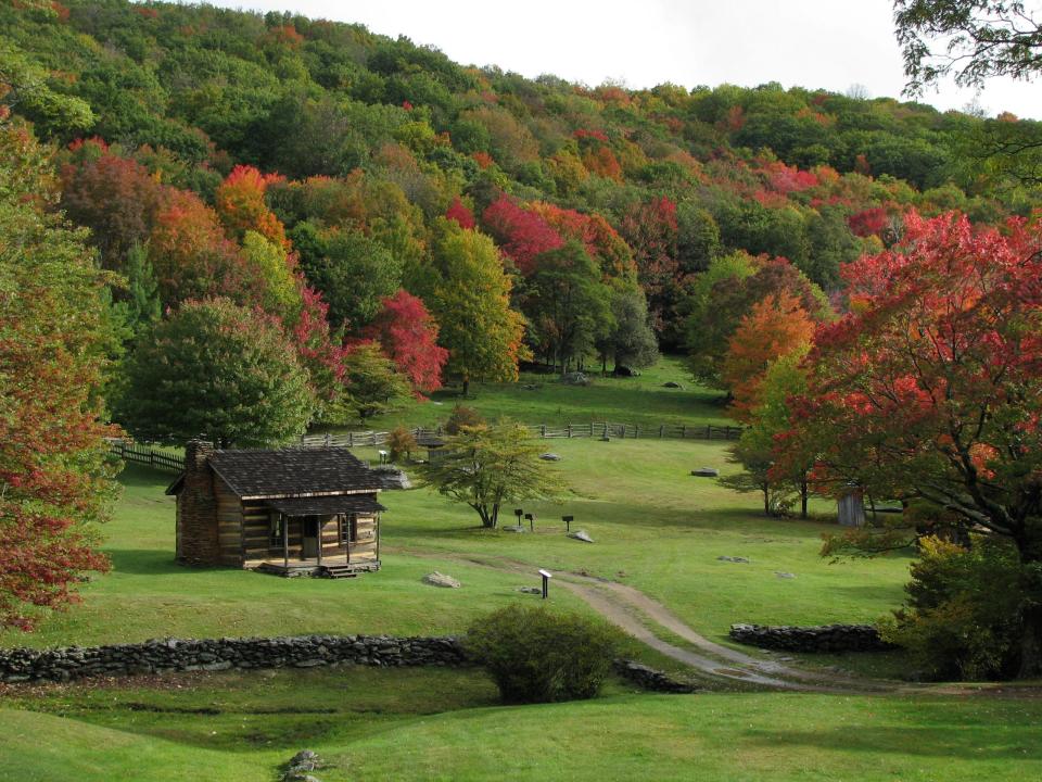 The homestead area at Grayson Highlands State Park in Virginia, pictured Oct. 9, 2008