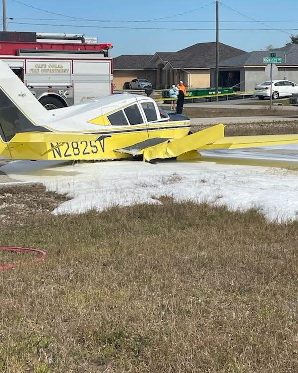 Plane makes emergency landing on Cape Coral residential road on Feb. 24, 2024.