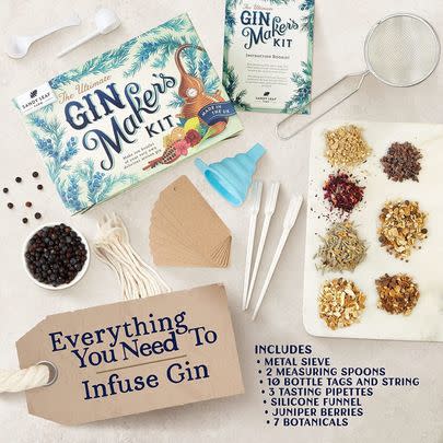 They can make their own artisanal gin with this 42%-off kit.