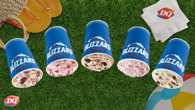 Array of new and returning Dairy Queen Blizzards. 