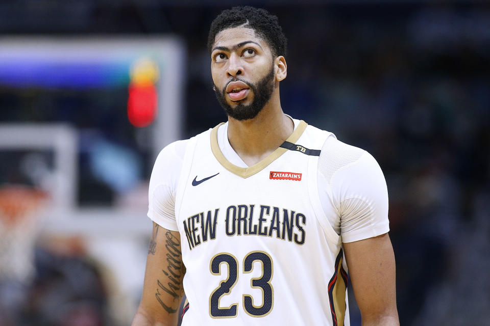 Despite assurances from Rich Paul that Anthony Davis doesn't want to be in Boston, the Celtics reportedly maintain their pursuit. (Getty)