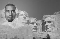 When Kanye West's face was super imposed on Mt Rushmore.