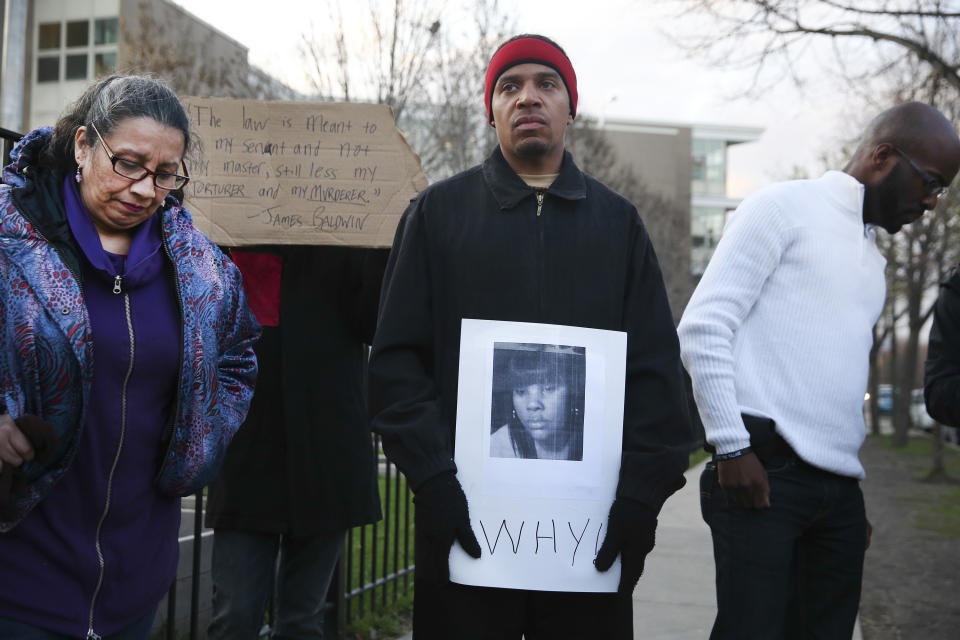 Rekia Boyd was unarmed when she was shot in the back of the head by Dante Servin, a Chicago police detective who was off-duty at the time.<br /><br />Servin was driving near his home late at night when he saw a group of four people walking. He had a brief conversation with them from his car, then turned the wrong way down&nbsp;a one-way street. According to the Chicago Tribune, he said he <a href="http://www.chicagotribune.com/news/local/breaking/chi-trial-date-set-for-cop-charged-in-womans-death-20140915-story.html" target="_blank">then looked over his shoulder</a> and thought he saw a man from the group pull a gun from his pants and point it at him.<br /><br />Servin fired five rounds over his left shoulder through his car window, striking the man in the hand and Boyd in the back of the head. The man whom Servin believed to have a gun was actually holding a cell phone.<br /><br />Boyd was taken to a hospital and died the next day.<br /><br />In 2013, Servin was <a href="http://www.huffingtonpost.com/2013/11/25/rekia-boyd-officer-charge_n_4339254.html" target="_blank">indicted on charges of involuntary manslaughter</a>, reckless discharge of a firearm and reckless conduct. His trial began in April 2015, but was <a href="http://www.chicagotribune.com/news/ct-dante-servin-acquittal-met-20150626-story.html" target="_blank">quickly dismissed by the judge</a>. <br /><strong><br /></strong>In November, the police department <a href="http://www.chicagotribune.com/news/local/breaking/ct-dante-servin-recommended-firing-met-20150917-story.html" target="_blank">began the process of firing Servin</a>, which requires a hearing before the Chicago Police Board. As of December, the board has not yet <a href="https://www.dnainfo.com/chicago/20151210/bronzeville/dante-servin-officer-who-shot-rekia-boyd-will-keep-his-job-police-board" target="_blank">reached a decision</a>.<br /><a href="http://www.chicagotribune.com/news/local/breaking/ct-dante-servin-recommended-firing-met-20150917-story.html"><br /></a>The <a href="http://abc7chicago.com/archive/9026410/" target="_blank">city awarded Boyd&rsquo;s family $4.5 million</a> as part of a wrongful death settlement.<br /><br />&ldquo;<a href="http://thechicagocitizen.com/news/2015/jan/07/brother-rekia-boyd-graduates-college-public-health/" target="_blank">My mother holds a lot inside but she&rsquo;s hurting</a>, especially when she hears about police violence," Martinez Sutton, Boyd&rsquo;s brother, told The Chicago Citizen newspaper.