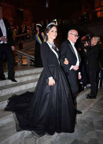 <p>JONATHAN NACKSTRAND/AFP via Getty</p> Princess Sofia of Sweden at the Nobel Prize Banquet on Dec. 10.
