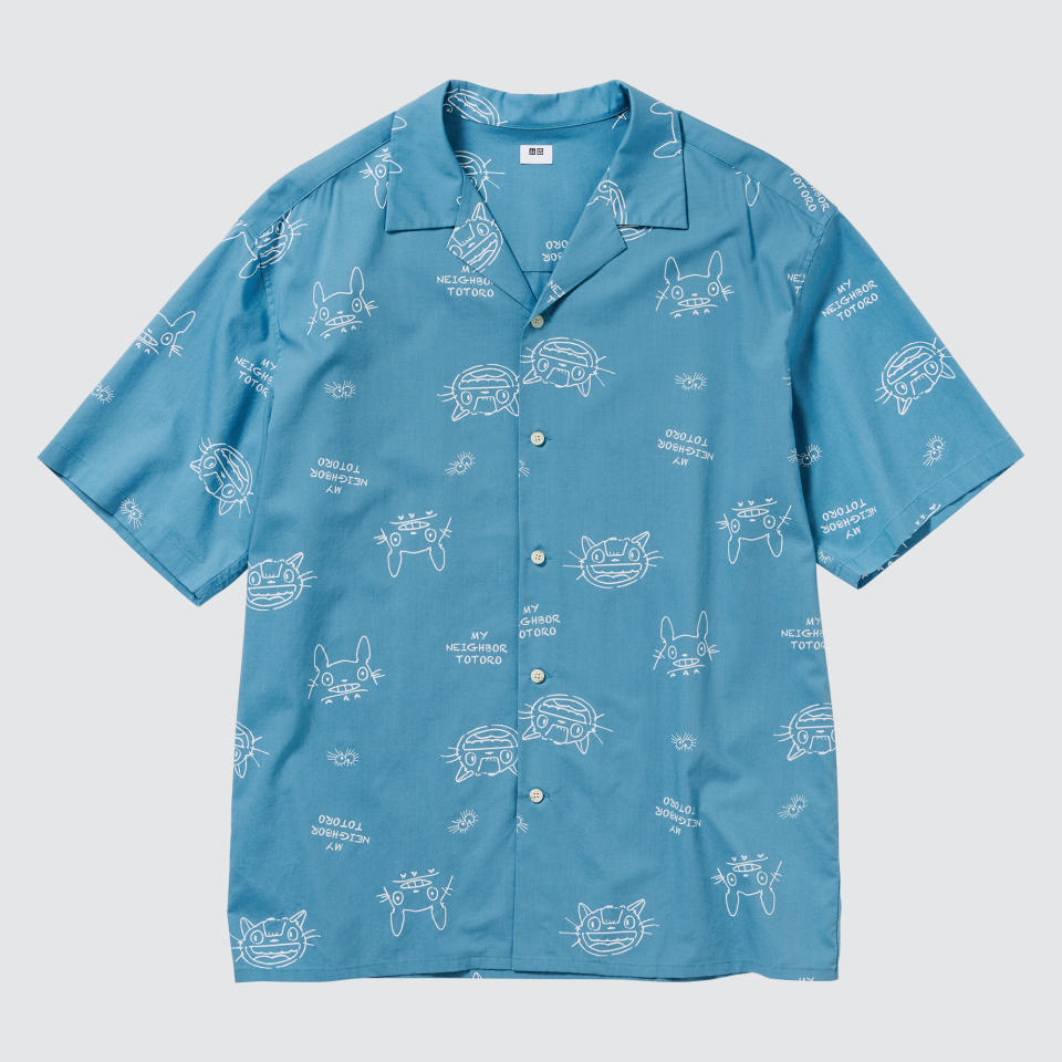 Studio Ghibli Open Collar Short Sleeve Shirt. (PHOTO: Uniqlo)