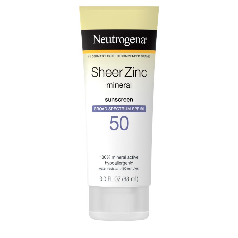 Neutrogena Sheer Zinc Dry-Touch Sunscreen Lotion with SPF 50, 3 fl oz