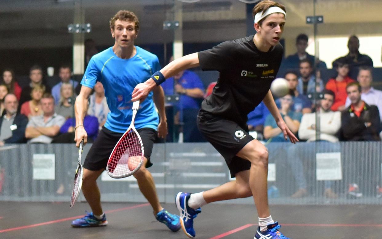 Charlie Lee (right) in action at St George's Hill, his home club