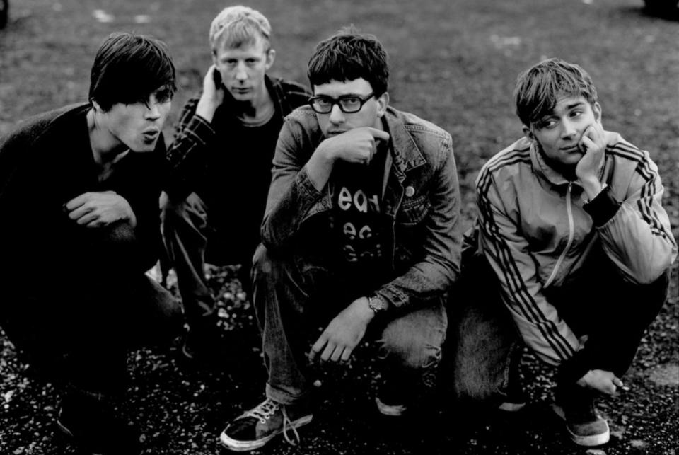 James, Rowntree, Coxon and Albarn in the 1990s (by Kevin Westenberg)