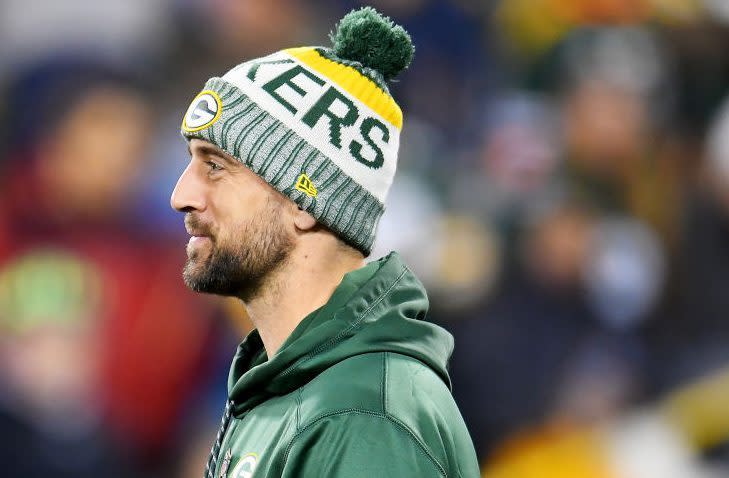Aaron Rodgers hopes to return to the field this season. (Getty)