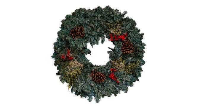 Costco Fresh 20 Noble Fir Mixed Wreath