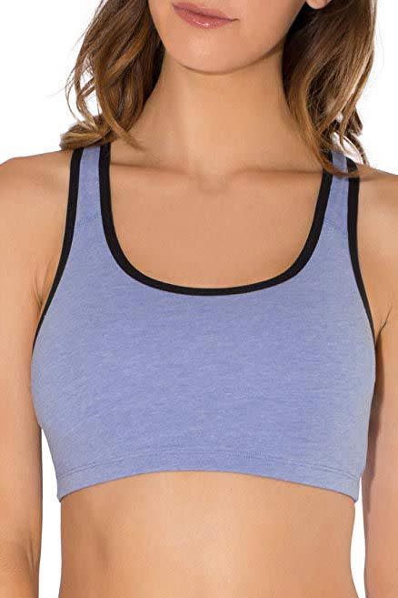 9) Fruit of the Loom Built-Up Sports Bra (3-Pack)