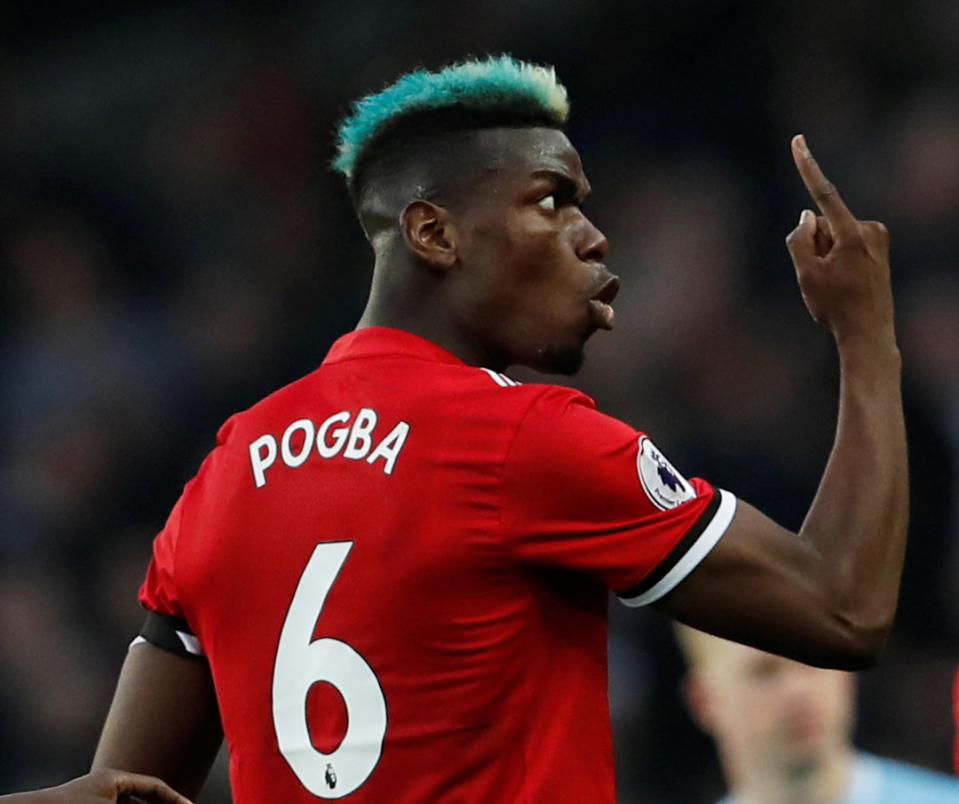 <p>Manchester United’s Paul Pogba scored twice in two second-half minutes to bring his side back from the dead </p>