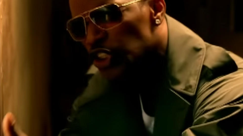 Jamie Foxx performing in a music video