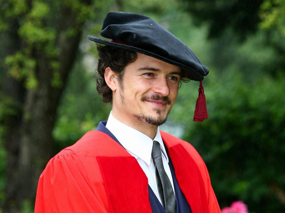 Orlando Bloom receives an honorary degree from the University of Kent