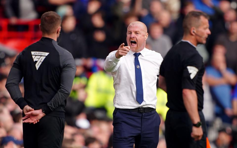 Everton manager Sean Dyche during the Premier League match at Anfield