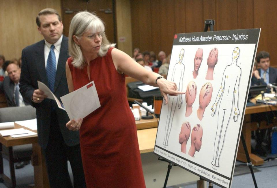 The real-life Deborah Radisch, photographed during her testimony in court in 2003.