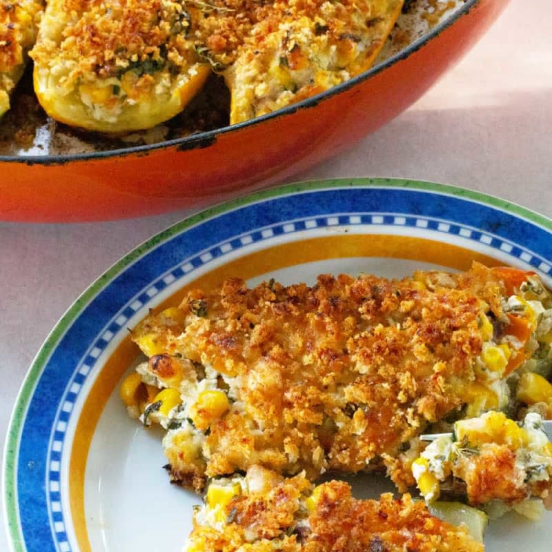 <p>Mother Would Know</p><p>These stuffed zucchini boats are tasty as they are sight to behold. Filled to the brim with summer vegetables and ricotta cheese, you can serve them as a stunning side dish or as a satisfying vegetarian main.</p><p><strong>Get the recipe: <a href="https://motherwouldknow.com/cheesy-stuffed-summer-squash/" rel="nofollow noopener" target="_blank" data-ylk="slk:Cheesy Stuffed Summer Squash;elm:context_link;itc:0;sec:content-canvas" class="link rapid-noclick-resp">Cheesy Stuffed Summer Squash</a></strong></p><p><strong>Related: <a href="https://parade.com/897364/felicialim/savory-summer-squash-recipes/" rel="nofollow noopener" target="_blank" data-ylk="slk:33 Easy Summer Squash Recipes;elm:context_link;itc:0;sec:content-canvas" class="link rapid-noclick-resp">33 Easy Summer Squash Recipes</a></strong></p>