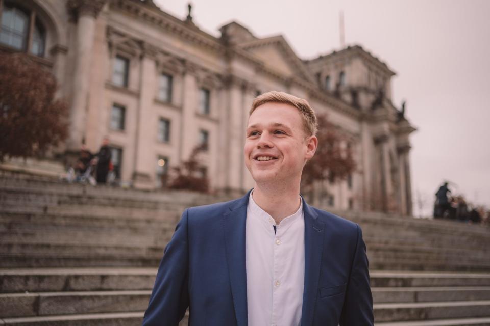 SPD-Politiker Jakob Blankenburg ist der jüngste Abgeordnete in seiner Fraktion. - Copyright: Fionn Grosse