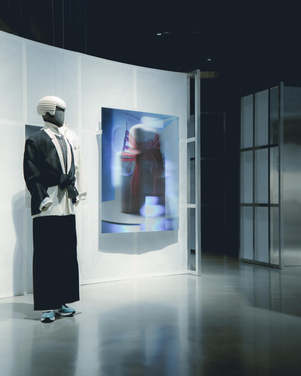 Japanese style meets Opera influences inside the exhibit at Chanel's Galerie du 19M.
