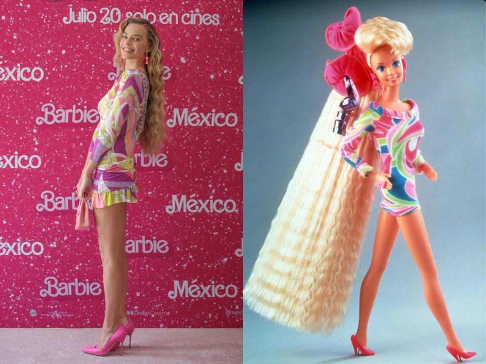 Margot Robbie outfits vs doll