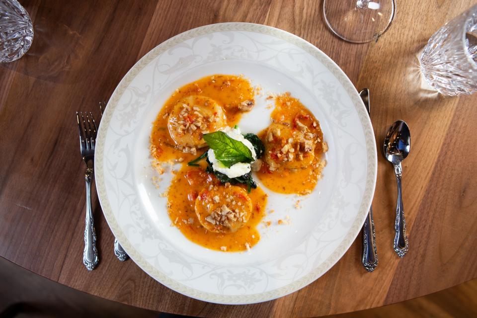 Pazzo's butternut squash ravioli is on the $45 prix-fixe menu.