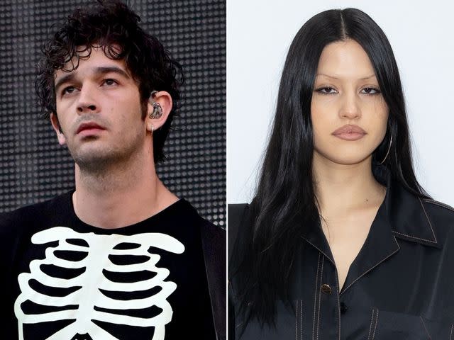 <p>Lisa Lake/TAS23/Getty ; Marc Piasecki/WireImage</p> Left: Matty Healy performs onstage with Phoebe Bridgers in the set opener during the Taylor Swift | The Eras Tour at Lincoln Financial Field on May 12, 2023 in Philadelphia, Pennsylvania. Right: Gabbriette Bechtel attends the Stella McCartney Womenswear Fall Winter 2023-2024 show as part of Paris Fashion Week on March 6, 2023 in Paris, France.