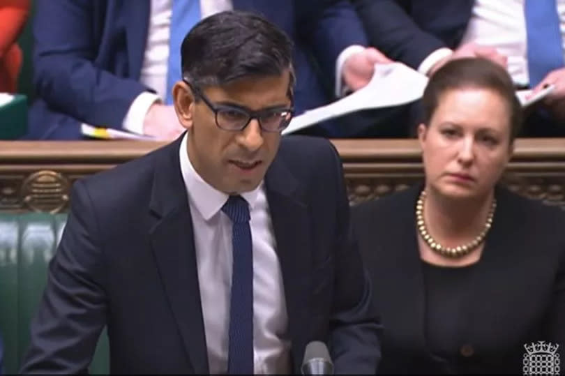 Prime Minister Rishi Sunak in the House of Commons