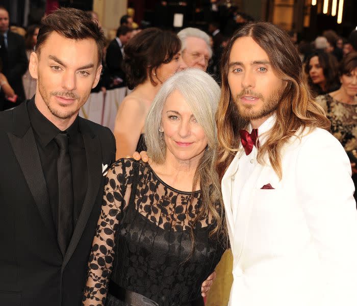 Shannon, Constance y Jared Leto en la alfombra roja de los Oscar de 2014.