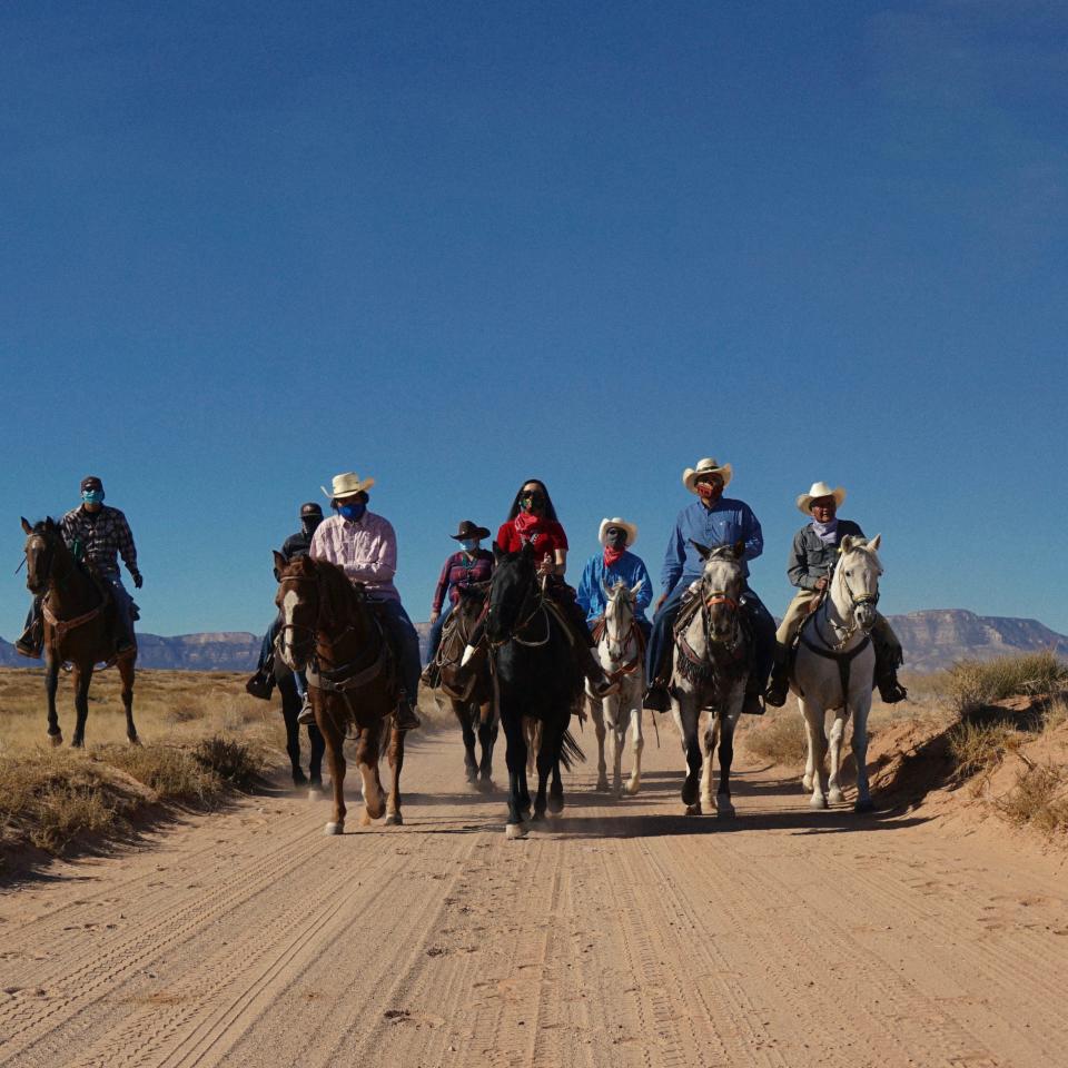 Allie Young led a “Ride to the Polls” program, an initiative where Native voters rode horseback to cast their ballot in Arizona during the 2020 election.