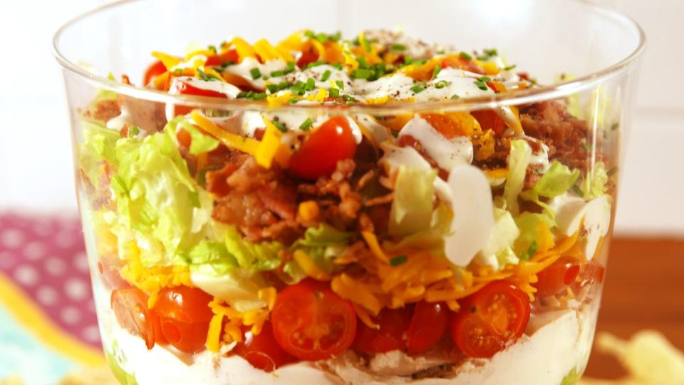 Chicken Bacon Ranch Seven-Layer Dip