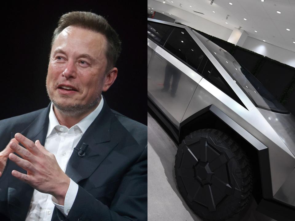 Tesla CEO Elon Musk and the Tesla Cybertruck