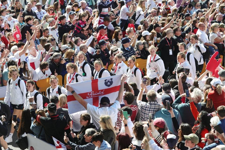 Nearly 60,000 fans watched England triumph at Twickenham (Getty Images)