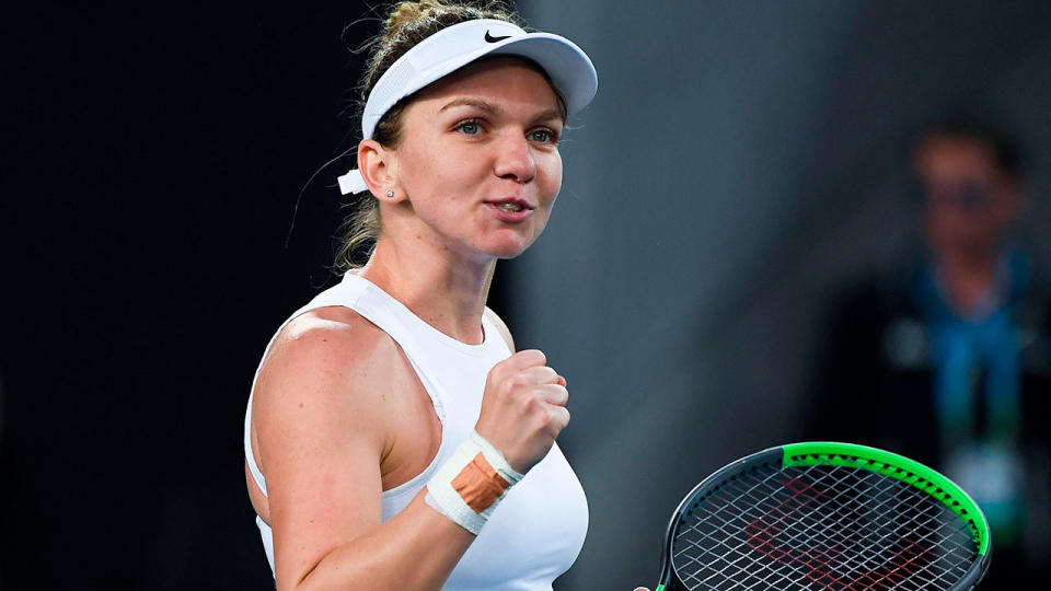 Seen here, Simona Halep this week became the latest top-10 player to drop out of the US Open.
